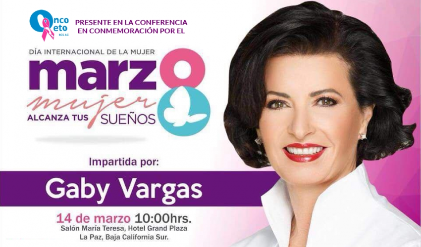 Conferencia por el Día Internacional de la Mujer por Gaby Vargas