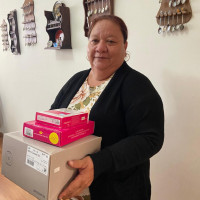 Onco Reto y Baja Ferries apoyando con artículos oncológicos a mujeres sobrevivientes de cáncer de mama
