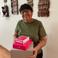 Onco Reto y Baja Ferries apoyando con artículos oncológicos a mujeres sobrevivientes de cáncer de mama